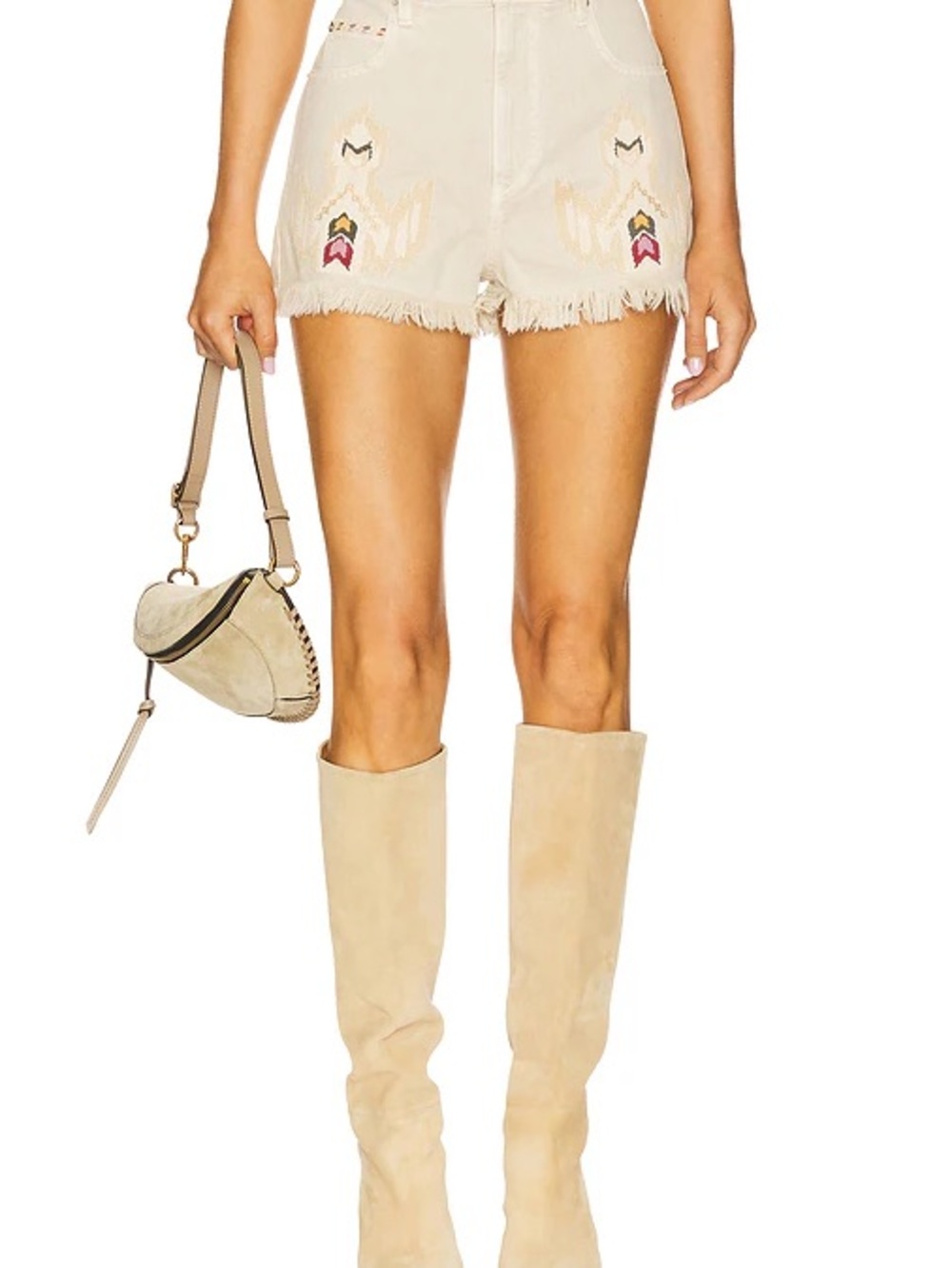 Isabel Marant Etoile
Short Embroidered Frayed Hem Women's Shorts Size 40 (small)